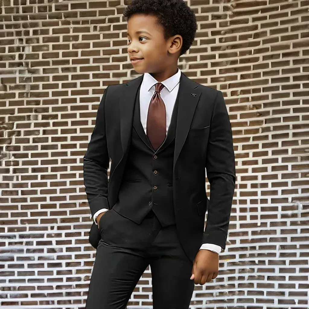 Boys' suit wedding dress Coat, vest, pants three piece set 3-16 years old Party costumes Formal dress elegant handsome