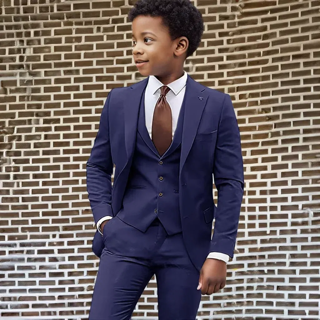 Boys' suit wedding dress Coat, vest, pants three piece set 3-16 years old Party costumes Formal dress elegant handsome