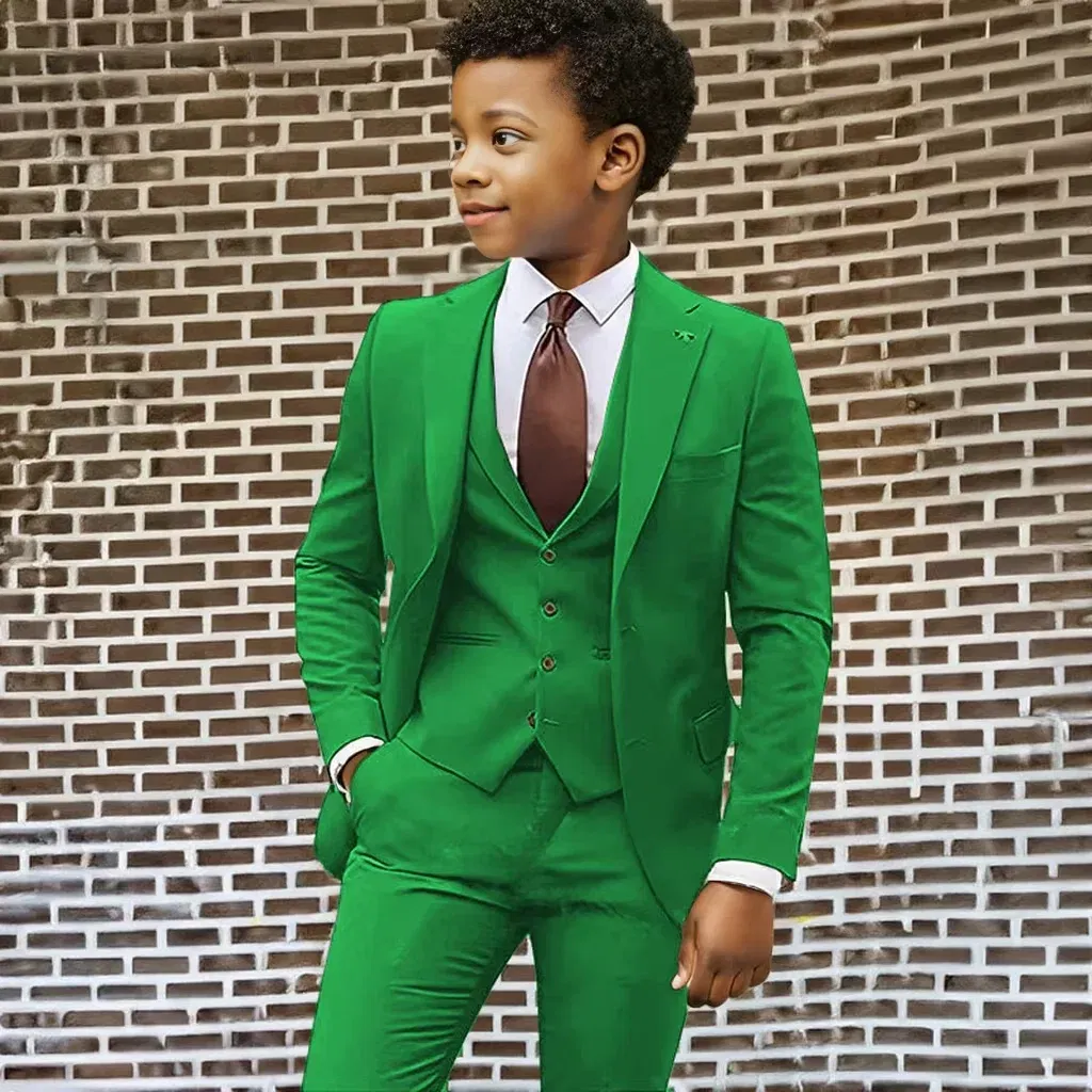 Boys' suit wedding dress Coat, vest, pants three piece set 3-16 years old Party costumes Formal dress elegant handsome