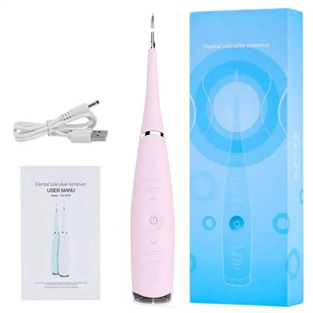 Color: Blue - Portable Electric Sonic Tooth Scaler Tooth Cleaner Calculus Stains Tartar Remover Tool Teeth Whitening Oral Hygiene Dropshipping