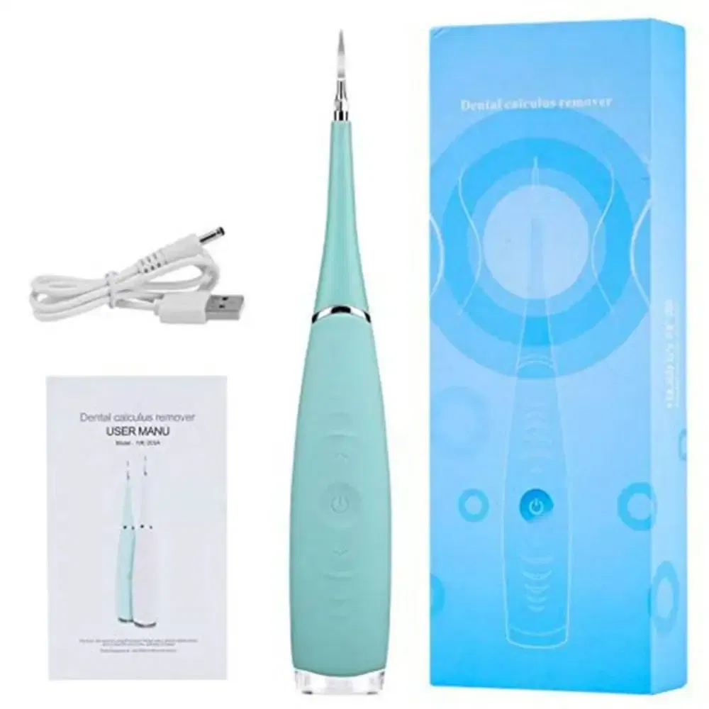Color: Blue - Portable Electric Sonic Tooth Scaler Tooth Cleaner Calculus Stains Tartar Remover Tool Teeth Whitening Oral Hygiene Dropshipping