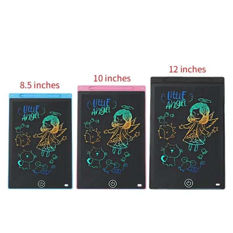 Color: Clear - 12 Inch LCD Writing Tablet Drawing Board Graffiti Sketchpad Mgaic Erasable Handwriting Pad Toys for Kids Boys Gifts