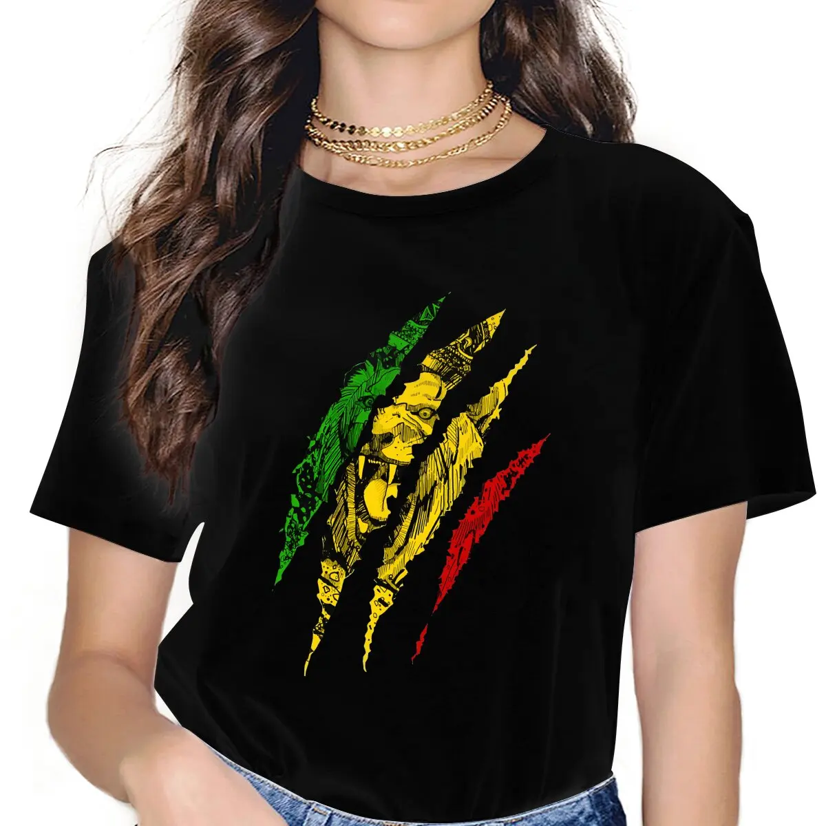 Color: WHITE, Size: XXL - Rasta Design Polyester TShirts Warrior Lion Of Judah King Rasta Reggae Jamaica Roots Distinctive Homme T Shirt