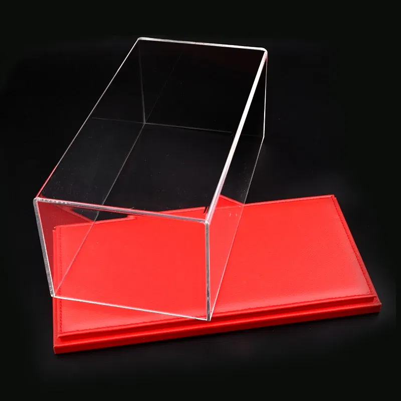 Color: Pink - 1/18 Acrylic Display Diecast Model Car Show Unto Them Box Cover Dust Cover