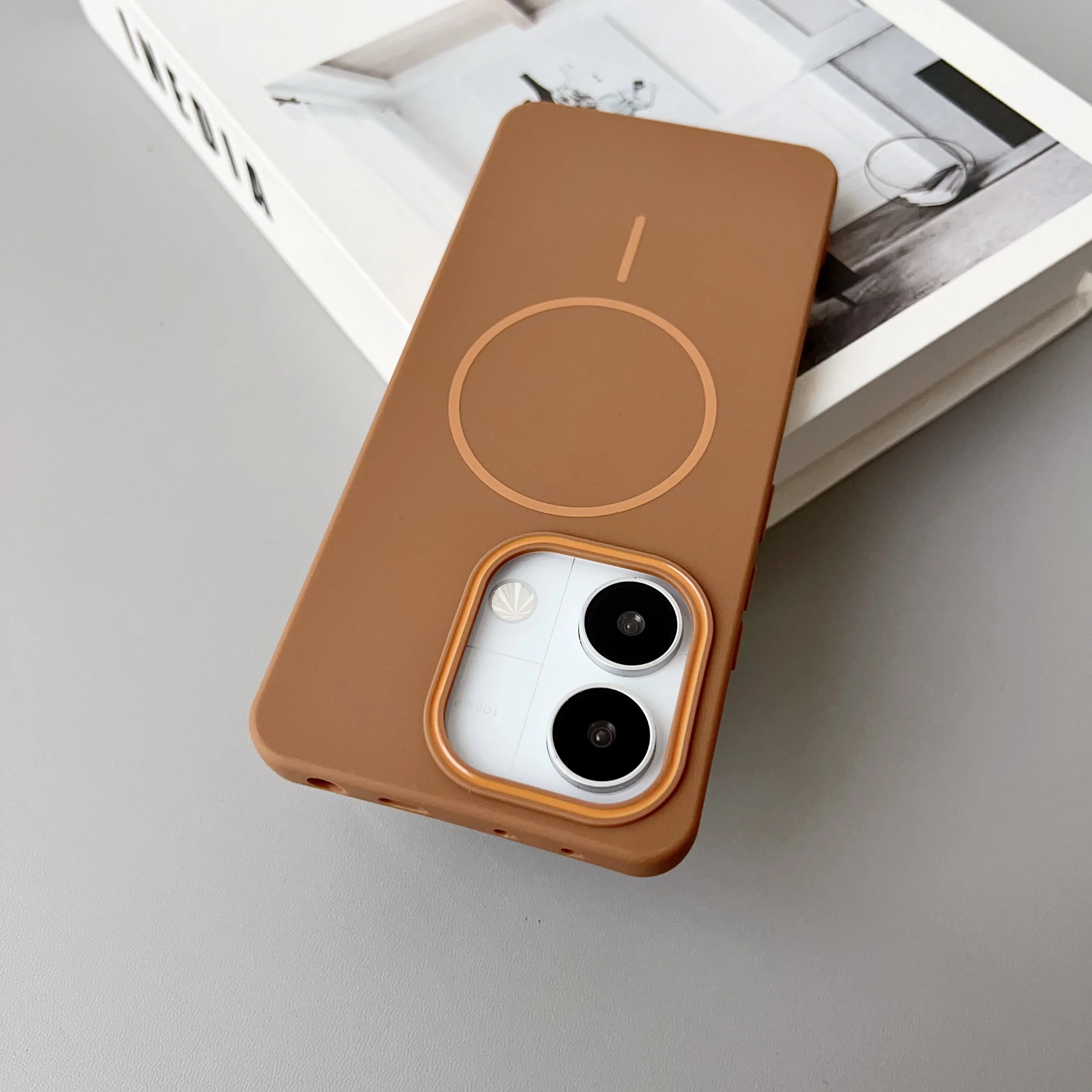 Color: SKY BLUE, Compatibility by Model: Redmi Note 13 4G - NEW For Redmi Note 14 13 Pro A4 A5 4G 5G skin sensitive original thin circle magnetic solid color phone protective case