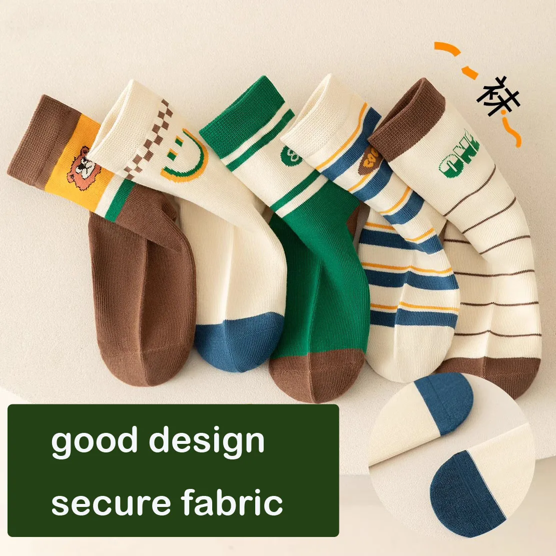 Color: black, Size: 10-12T - Boys Socks Spring Autumn Children Cotton Socks Baby 1-12 year-old Kids Cotton Socks Warm Cozy Calf Sock 5 Pairs/bag