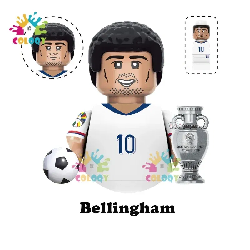 Color: WHITE, Ships From: CHINA - Kids Toys World Famous Football Stars Building Blocks Sport Player Mini Action Figures Golden Cup Toys For Boys Christmas Gifts