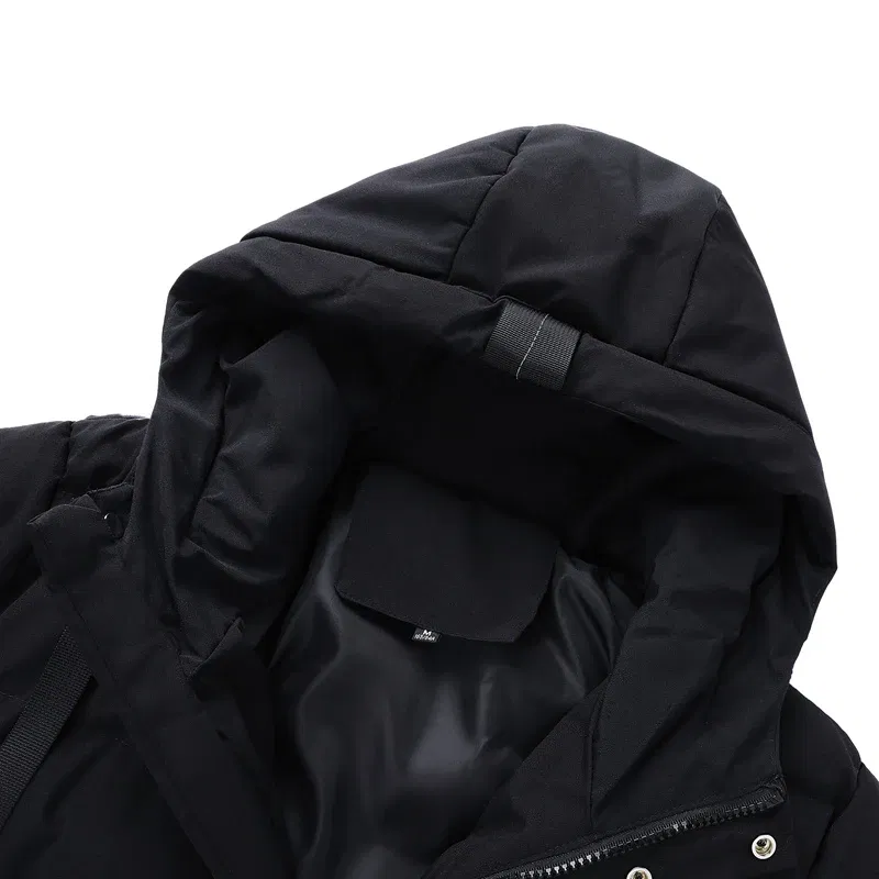 Color: GRAY, Size: 4XL - 7xl Plus Size Padded Parkas Men Thick Warm Coats Solid Warm Cotton Long Coats Windbreaker Winter Outerwear 6xl Thermal Jacket