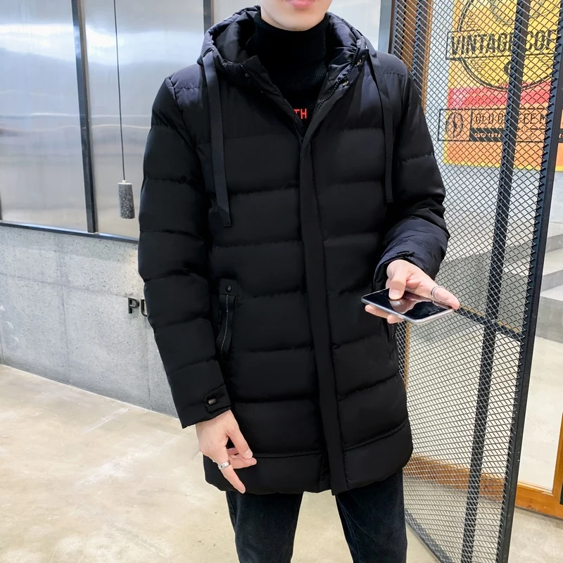 Color: GRAY, Size: 4XL - 7xl Plus Size Padded Parkas Men Thick Warm Coats Solid Warm Cotton Long Coats Windbreaker Winter Outerwear 6xl Thermal Jacket