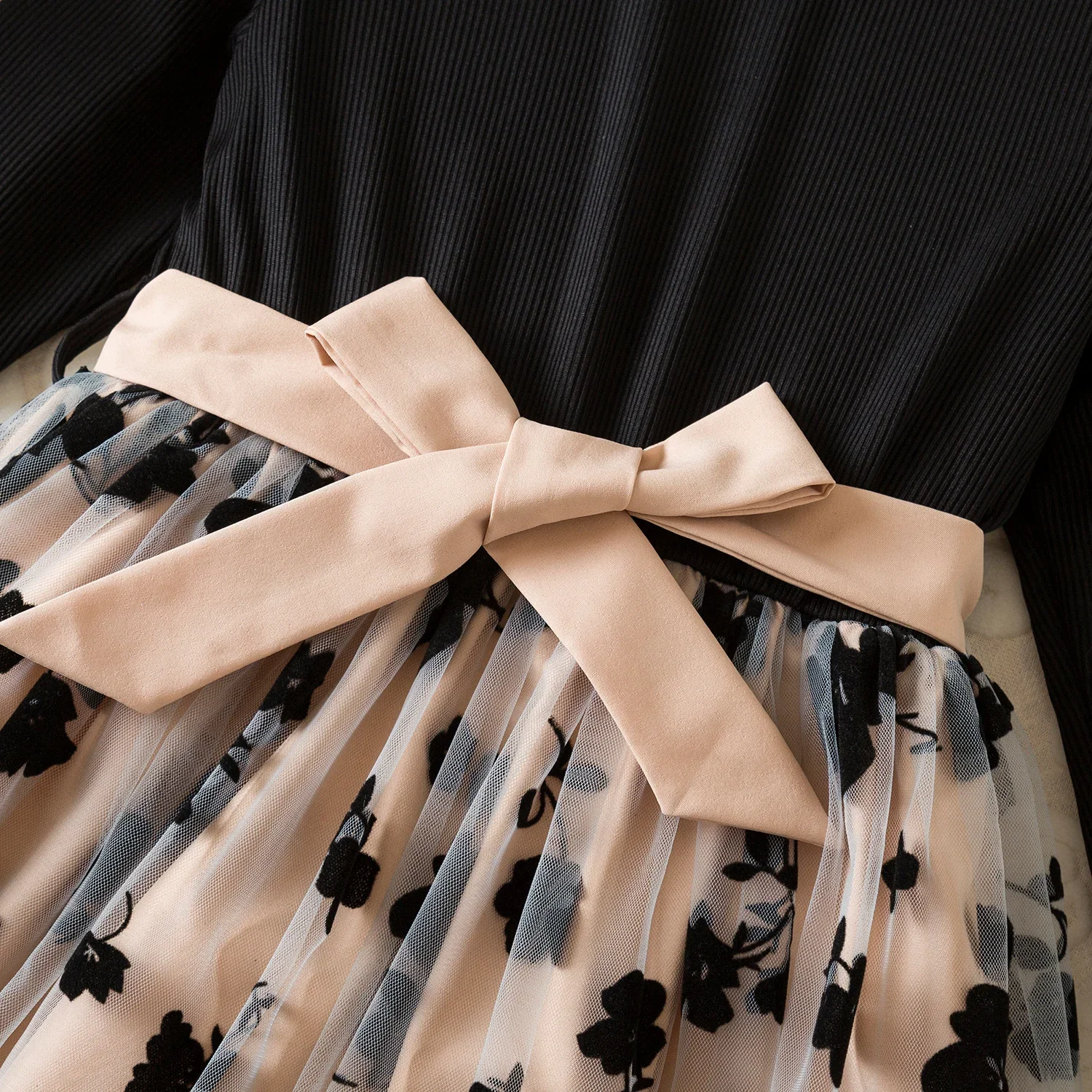 Color: Blue, Kid Size: 3T - Spring Autumn Full Sleeve Dress for Girls 3 to 8 Yrs Flower Girl Dress Children's Casual Clothing New Long Seelve Princess Dress