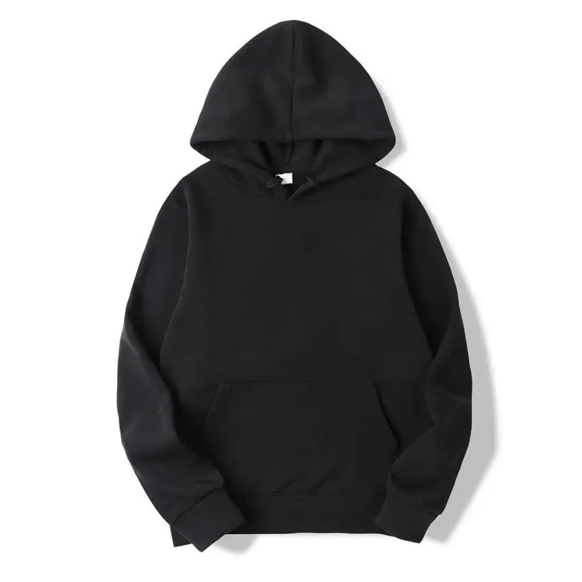Color: black, Size: L - Plain Sublimation Fleece Hoodies Bulk Wholesale Pullover Men Hooded Sweatshirt Cheap Solid Hoodie For Man Sudaderas Para Hombre