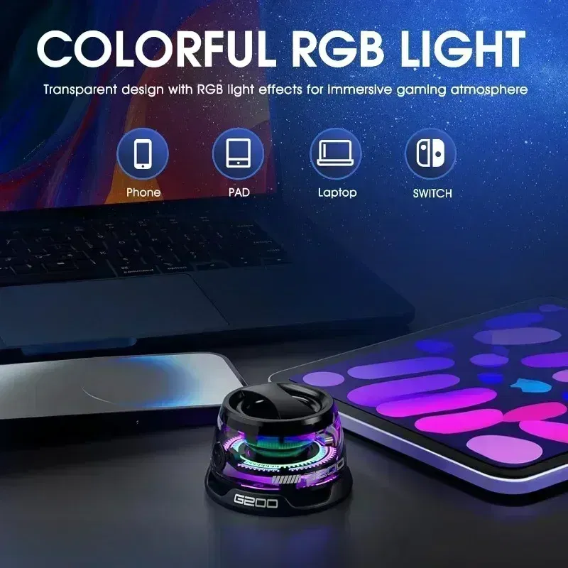Color: Brown, Ships From: CHINA - Portable Bluetooth Speaker G200 RGB Lighting Magnetic Speaker BT5.3 Mini Sound Box 7 Hours Playback Phone Holder