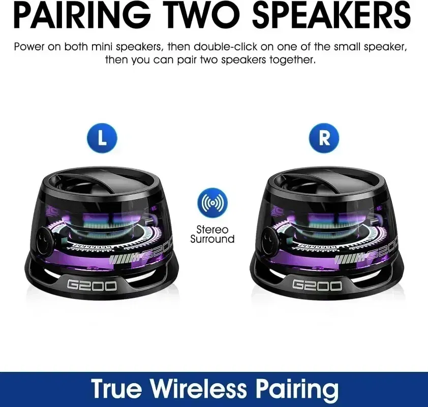 Color: Brown, Ships From: CHINA - Portable Bluetooth Speaker G200 RGB Lighting Magnetic Speaker BT5.3 Mini Sound Box 7 Hours Playback Phone Holder