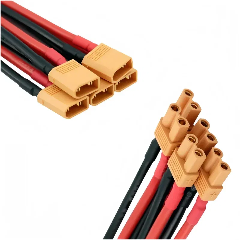Color: Red - XT30 Pigtail Plug Male and Female Connector with 100mm 16AWG Tinned Wire Cable for RC Fixed wing Lipo Battery FPV Drone charger