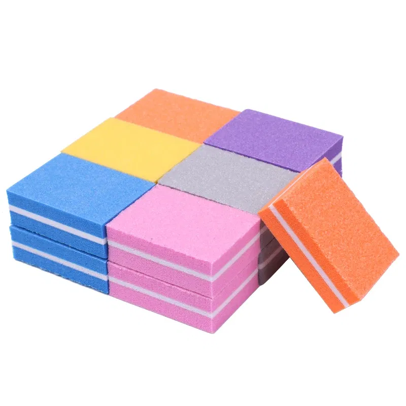 Color: Black - 100pcs Mini Nail File 100/180 Disposable Nail Buffer Block Sponge Women Manicure Tool Nail Polish UV Gel Lime a Ongle Wholesale