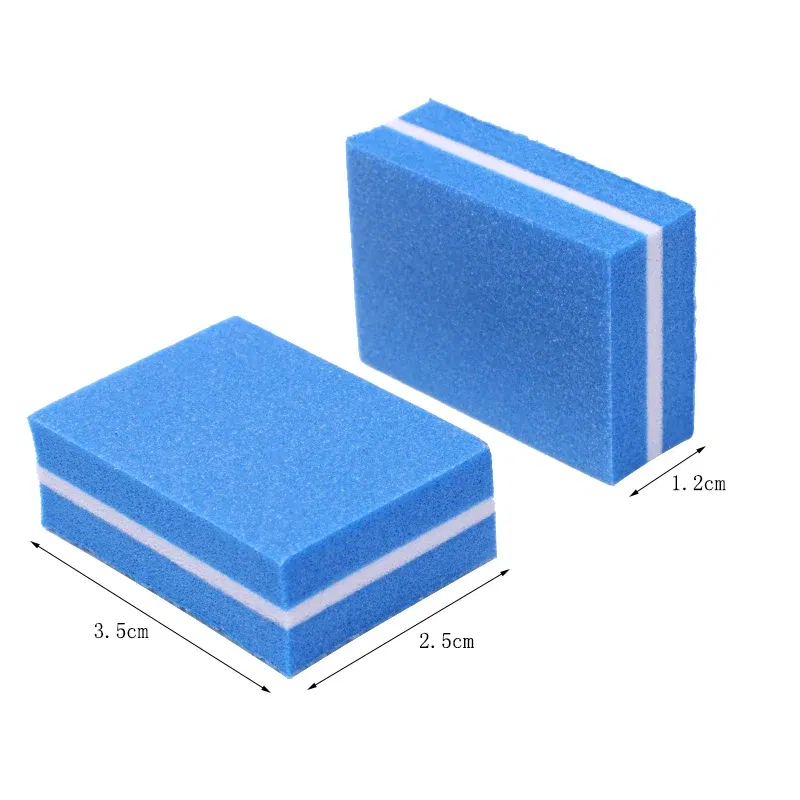 Color: Black - 100pcs Mini Nail File 100/180 Disposable Nail Buffer Block Sponge Women Manicure Tool Nail Polish UV Gel Lime a Ongle Wholesale