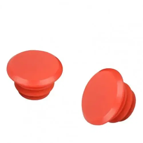 Color: Red - 2Pcs Mountain Bicycle Cycling Rubber Handlebar 17-22mm End Stopper Plugs Caps End Stopper Plugs Caps