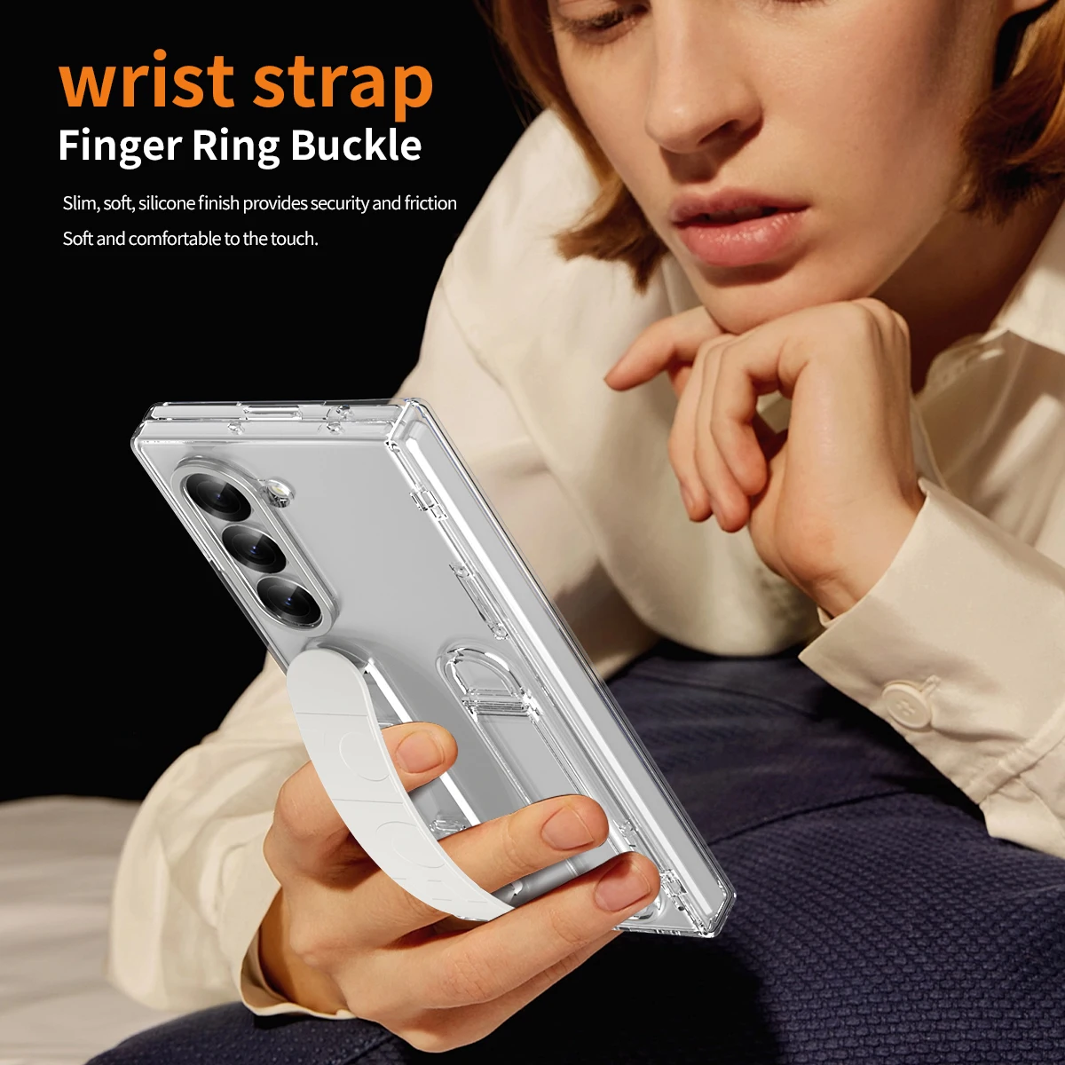 Color: Claret, Material: aluminum - Touch Pen Case For Samsung Galaxy Z Fold 6 5 4 3 Skin Friendly Folding Hinge with Elastic Wrist Band Screen Tempered Film Cover
