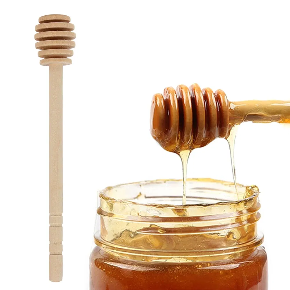Color: Brown, Ships From: CHINA - 8/16CM Mini Wooden Honey Spoon Eco-Friendly Long Handle Mixing Stick Dessert Tool Wooden Stir Bar For Honey Jar Kitchen Supplies