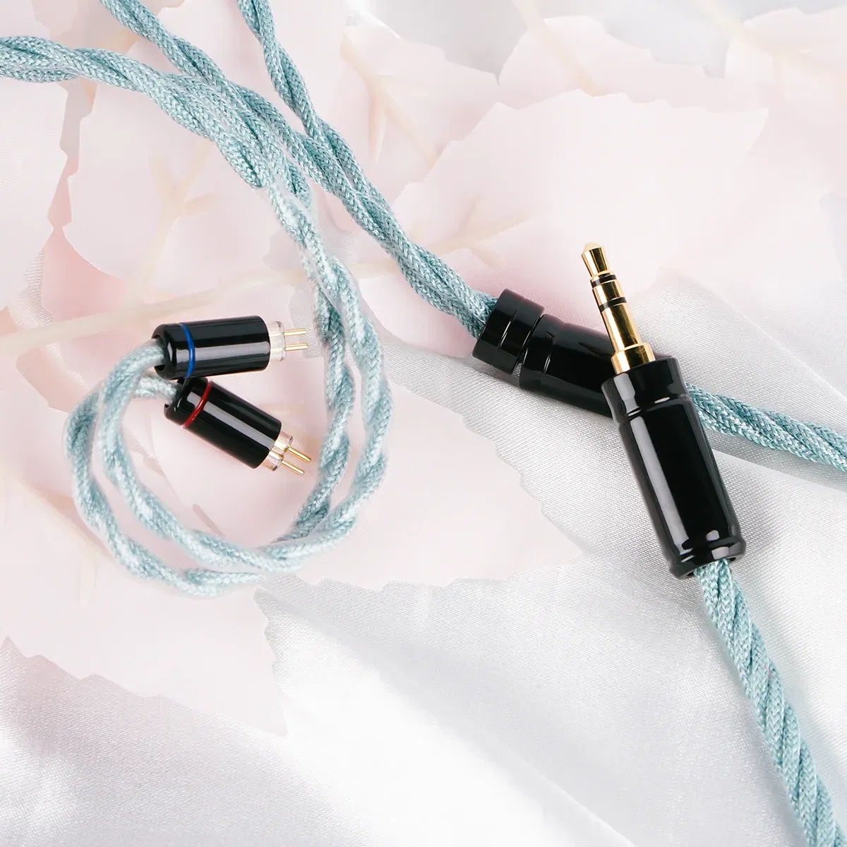 Color: Snow - NiceHCK SilkCyan Silver Plated Annealing Copper+Tricolor Copper Mixed 0.78 2Pin Earphone HiFi Upgrade Cable for Himalaya F1 Pro