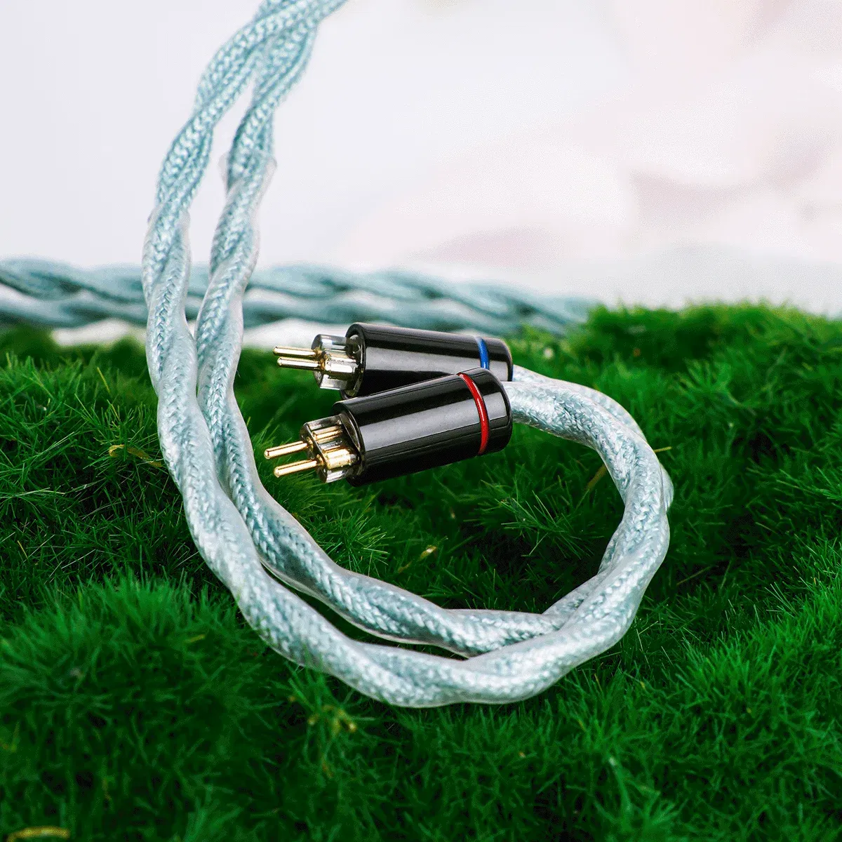 Color: Snow - NiceHCK SilkCyan Silver Plated Annealing Copper+Tricolor Copper Mixed 0.78 2Pin Earphone HiFi Upgrade Cable for Himalaya F1 Pro