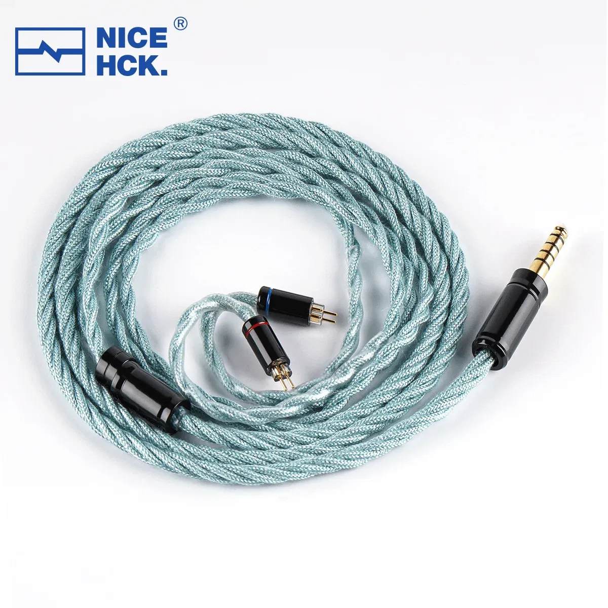 Color: Snow - NiceHCK SilkCyan Silver Plated Annealing Copper+Tricolor Copper Mixed 0.78 2Pin Earphone HiFi Upgrade Cable for Himalaya F1 Pro