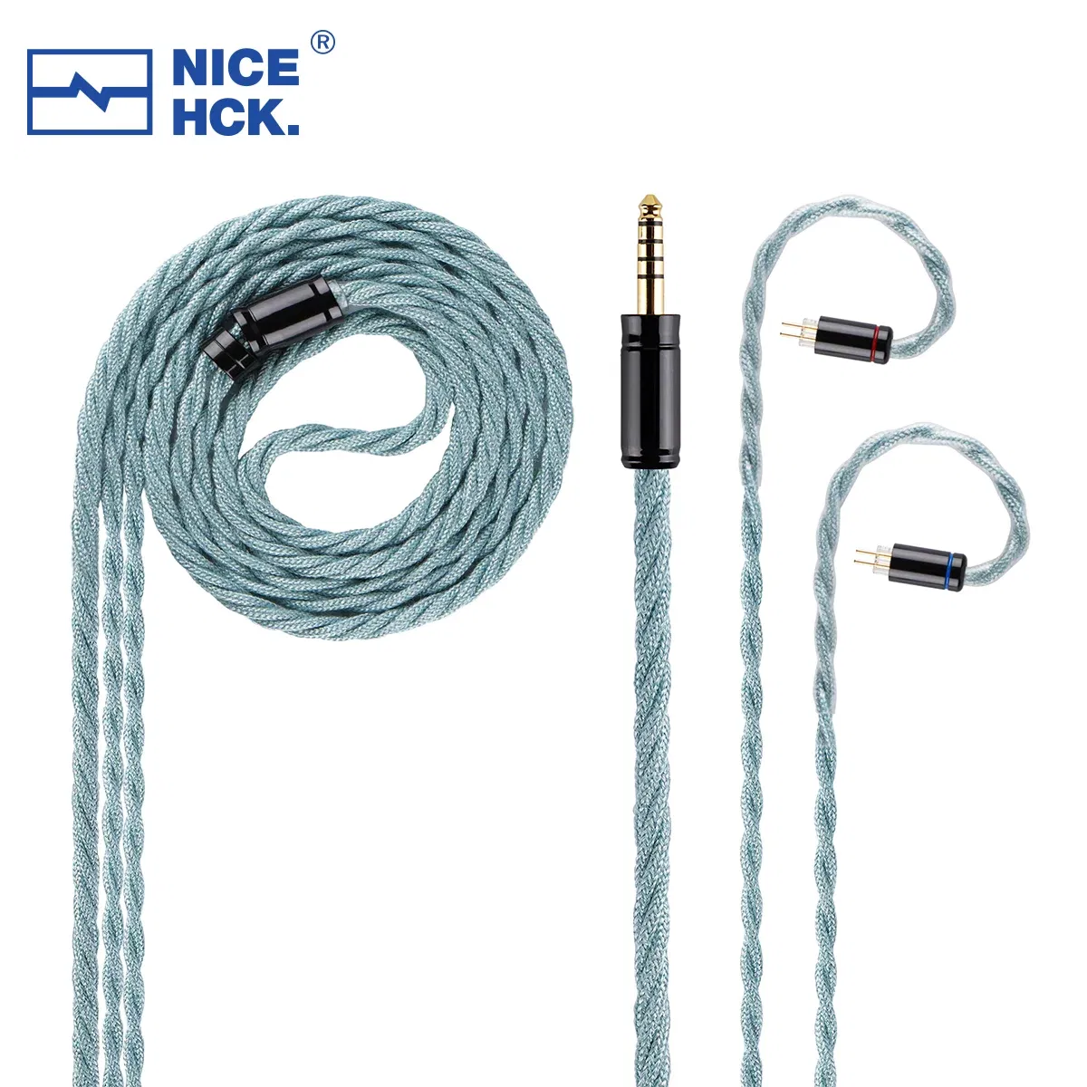 Color: Snow - NiceHCK SilkCyan Silver Plated Annealing Copper+Tricolor Copper Mixed 0.78 2Pin Earphone HiFi Upgrade Cable for Himalaya F1 Pro
