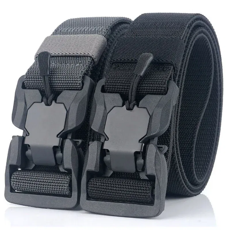 Color: Burgundy, Belt Length: 125cm, Ships From: CHINA - Military Nylon Tactical Belt for Men Women Unisex Magnetic Quick Release Buckle Army Outdoor Training Waist Belts Strap Nylon