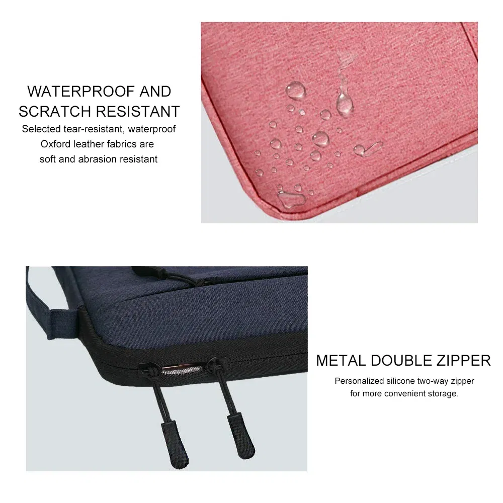 Color: wine red, Size: 13" - Laptop Handbag Sleeve Case 12 13 14 15 16 inch For HP DELL Notebook Bag Carrying Bag Macbook Air Pro 15.4 15.6 Protective Cases