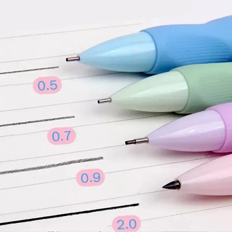 Color: Red - 0.5/0.7/0.9/2.0mm Cute Dolphin Mechanical Pencil Correct holder Pencil 2B Lead Student Writing Drawing Supply School Stationery