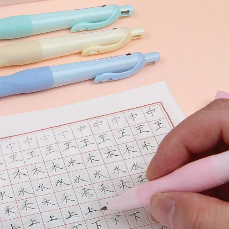 Color: Red - 0.5/0.7/0.9/2.0mm Cute Dolphin Mechanical Pencil Correct holder Pencil 2B Lead Student Writing Drawing Supply School Stationery