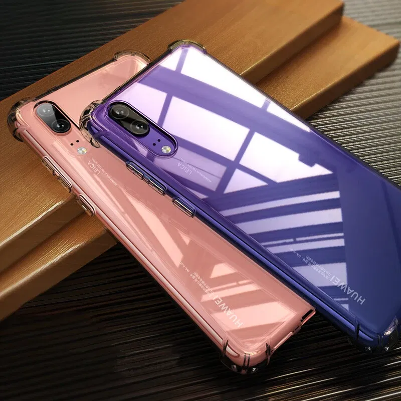 Color: Beige, Material: CANVAS - Soft TPU Silicone Shockproof Phone Case For Huawei Honor 8X MAX 9X X10 Play 3 3E 4T Pro Transparent AirBag Anti Knock Back Cover