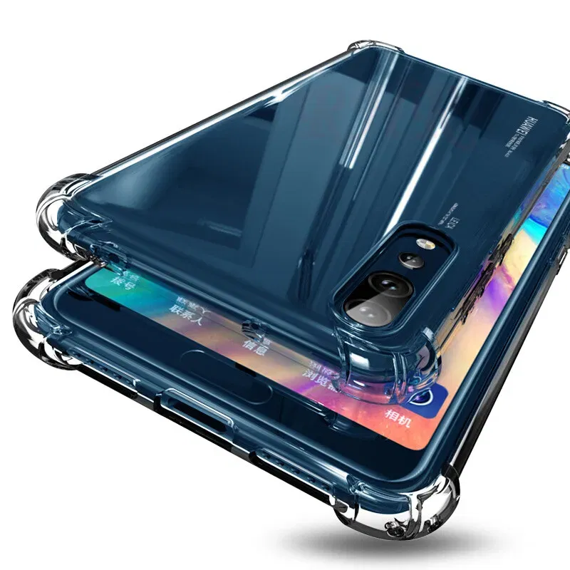 Color: Beige, Material: CANVAS - Soft TPU Silicone Shockproof Phone Case For Huawei Honor 8X MAX 9X X10 Play 3 3E 4T Pro Transparent AirBag Anti Knock Back Cover