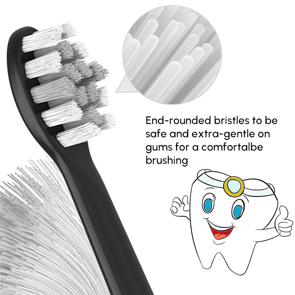 Color: Brown - Replacement Toothbrush Brush Heads Compatible with Philips Sonicare Professional Electric Toothbrush Pro1100 4100 6100 6500 7500