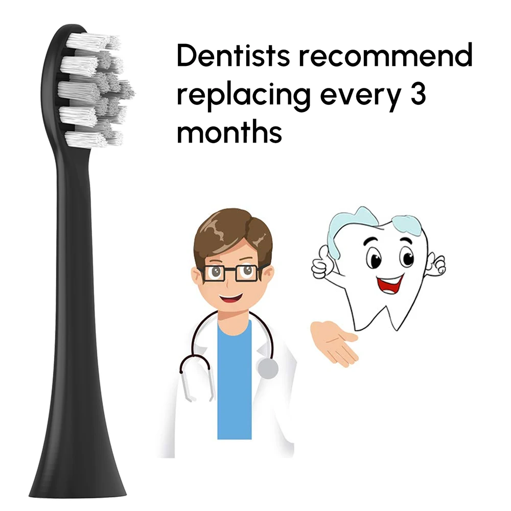 Color: Brown - Replacement Toothbrush Brush Heads Compatible with Philips Sonicare Professional Electric Toothbrush Pro1100 4100 6100 6500 7500