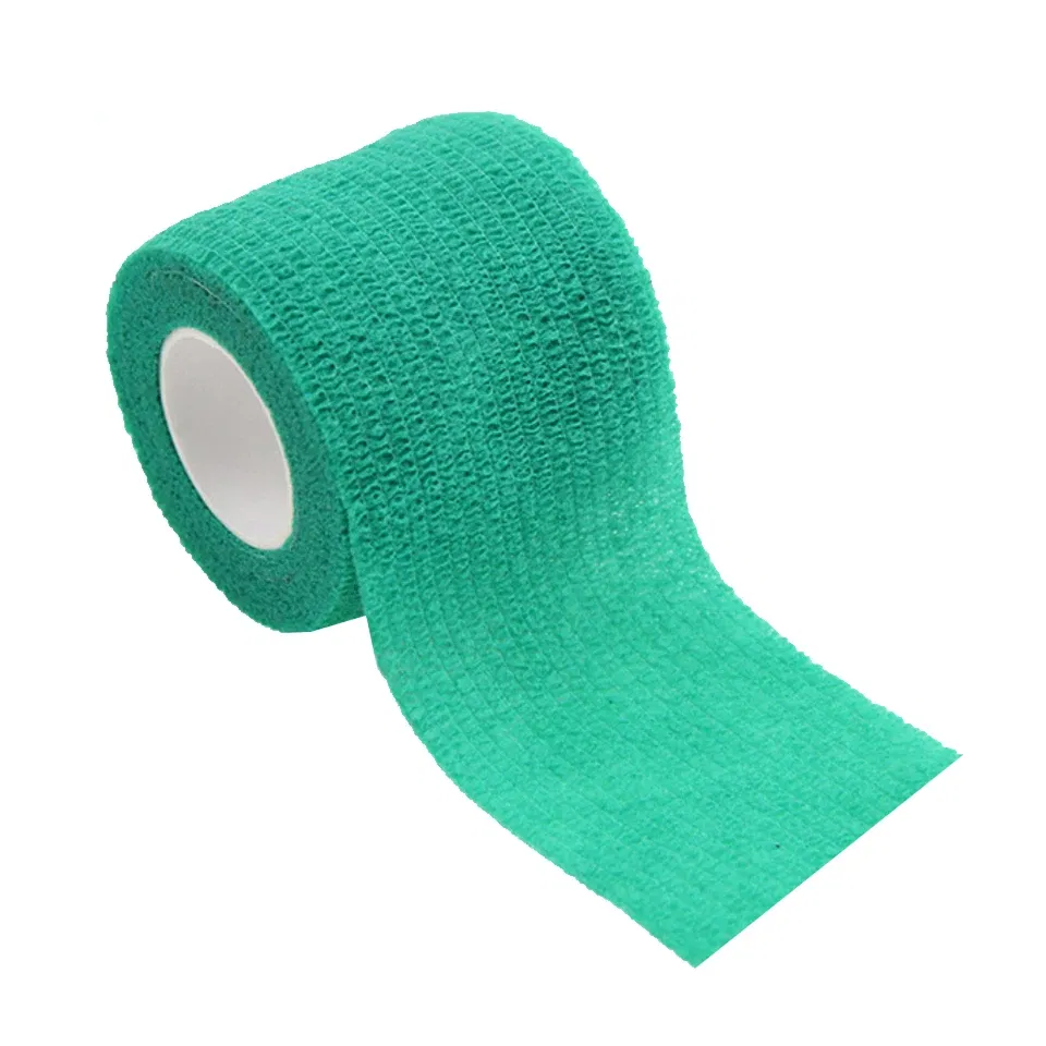 Color: green - 1pc Disposable Self-adhesive Flex Elastic Bandage Tape For Tattoo Handle Grip Tube Wrap Elbow Sport Stick Accessories 5*450cm