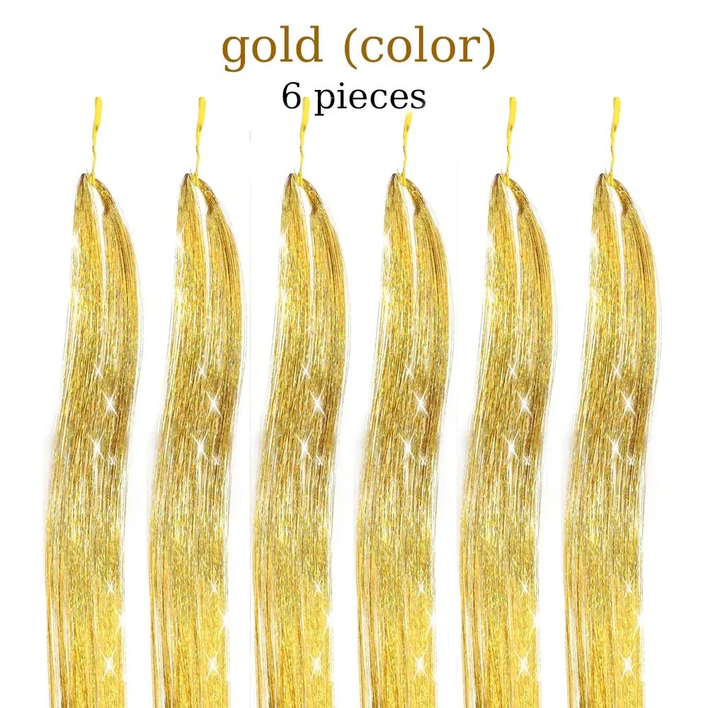 Color: 68#, Stretched Length: 26inches - 48 Inch Hair Tinsel Kit With Tool 1200 strands Tinsel Hair Extensions 12 Colors Fairy Hair Tinsel, Sparkling Shiny Hair Tinsel