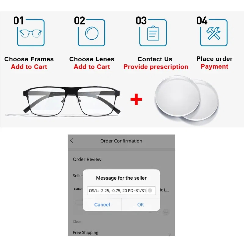 Lenses Color: WHITE, Lens Index: 1.56 - Anti Blue Light Rays Photochromic 1.56 1.61 1.67 Prescription CR-39 Resin Aspheric Glasses Lenses Myopia Hyperopia Reading Lens
