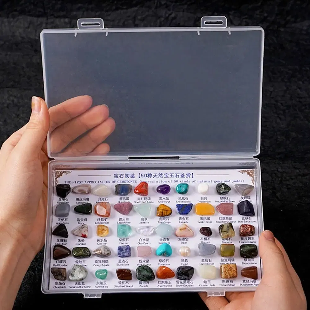 50PCS/Box Mineral Specimens Natural Gems And Jades First Appreciation Geography Teaching Raw Gemstones Healing Crystal Decor