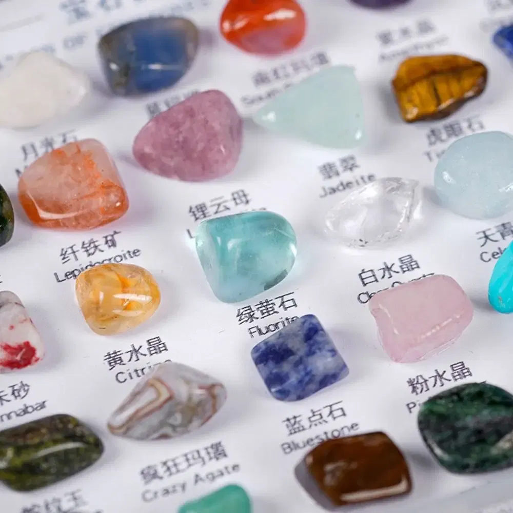 50PCS/Box Mineral Specimens Natural Gems And Jades First Appreciation Geography Teaching Raw Gemstones Healing Crystal Decor