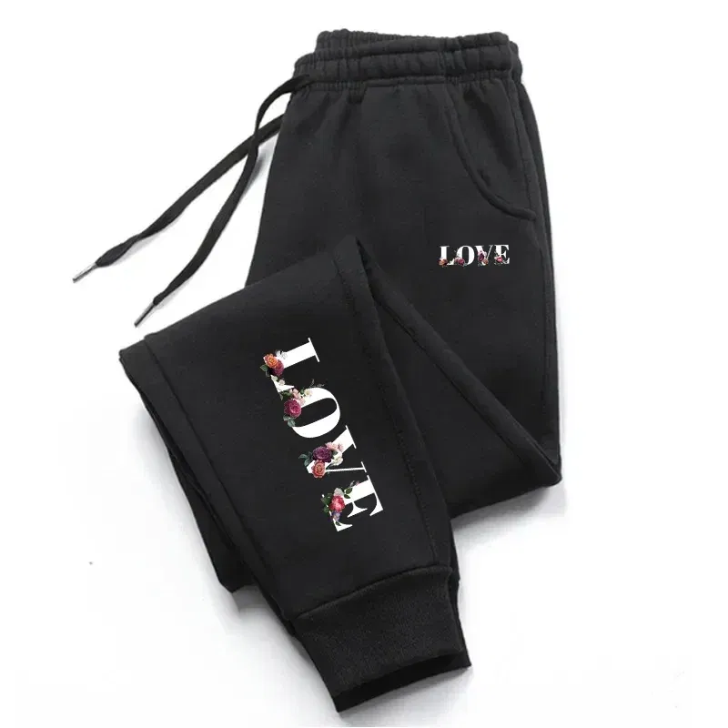 Color: green, Size: XXL - Womens Tracksuit Trousers New LOVE Letter Print Street Luxury Sweatpants Daily Casual Simplicity Versatile Jogging Sport Pants