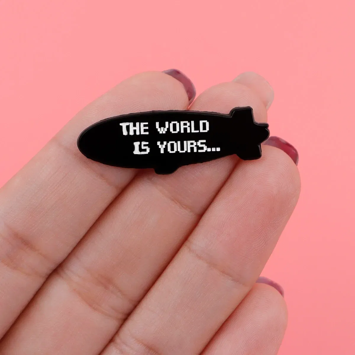 Metal color: SILVER PLATED - Aircraft Enamel Pin Funny Quotes Brooch Pines Lapel Pins Badge on Backpack Clothing Accessories Creative Jewelry Friends Gifts