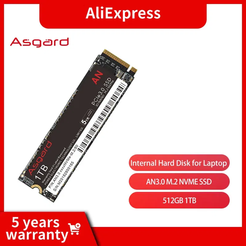 SSD Capacity: 480GB - Asgard M.2 SSD M2 512gb PCIe NVME 512GB 1TB 2TB Solid State Drive 2280 Internal Hard Disk for Laptop Cache