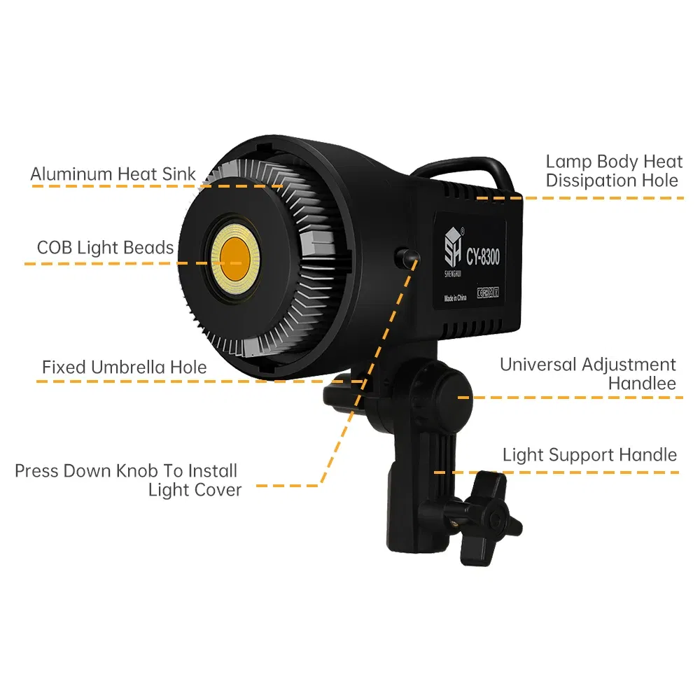 Color: BROWN, Ships From: CHINA - 100W Photography LED Video Light Daylight-Balanced Sun Lamp for Portrait Flash Studio Accessories Youtube Live