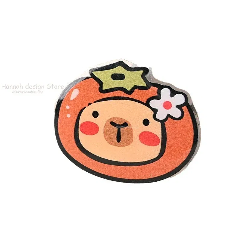 Color: green - Korean Cute Capibara Kapibara Griptok Guinea Pig Phone Holder Flower Grip Tok Stand Bracket Universal Support For iPhone Samsung