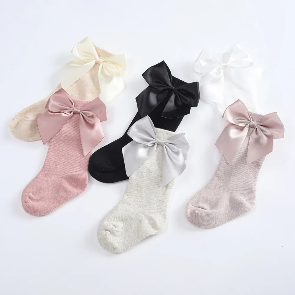 Color: SKY BLUE, Kid Size: 9M, Ships From: CHINA - Jlong Toddler Cotton Solid Color Crew Socks Baby Girls Bow Tie Socks Kids Girls Cute Princess Socks 0-3 Years