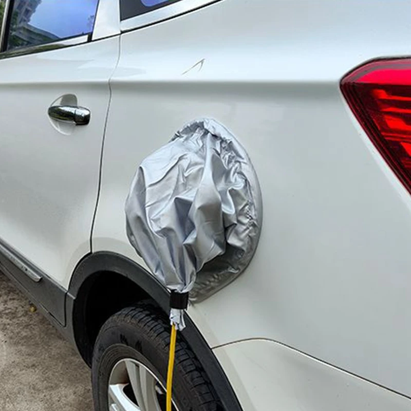 Color Name: PURPLE - Electric Vehicle Charging Plug Covers Waterproof Cloth Rain Cover EV Charger Adapter Protector Car Charging Port Safe Protection