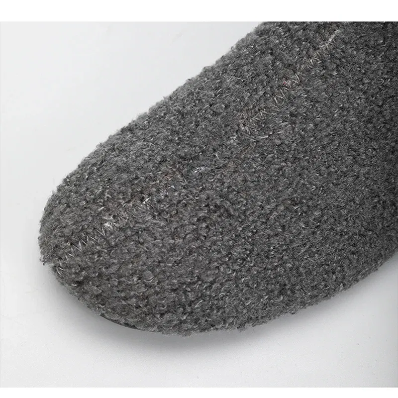 Color: black, Shoe Size: 47, Ships From: CHINA - Winter Fashion Men Slippers Plush Male Home Cotton Shoes Warm Anti-slip Men's Casual Shoes Flexible Solid Flats 39-47 Slip On