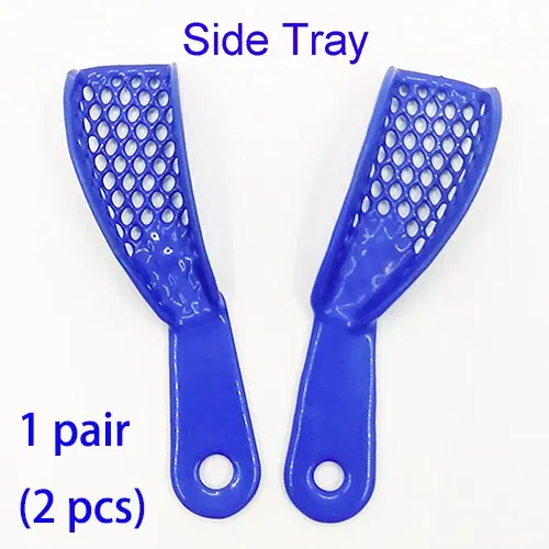Color: Silver - Dental Impressions Tray Plastic-Steel Teeth Holders Dentistry Instrument Oral Hygiene Dentist Materials Dental Trays Tools