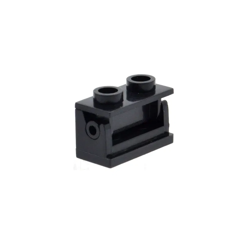 Color: black - 1 Pcs Buildings Blocks 3937 + 3938 Hinge Brick 1 x 2 Base and Top Plate Collections Bulk Modular GBC Toy For High-Tech MOC Set